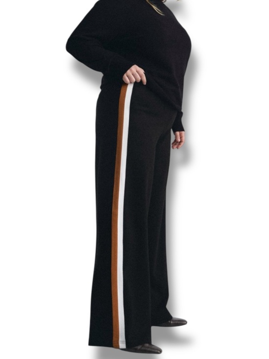 Universal Standard Stephanie Wide Leg Stripe Ponte Pants Sz Medium US 18/20 NWT